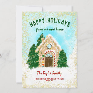 Cartes Pour Fêtes Annuelles Nouvelle Accueil Joyeuses Fêtes Noël Gingerbread