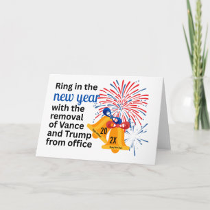Cartes Pour Fêtes Annuelles Nouvelle année Anti-Trump Impeachment Enlever 2026