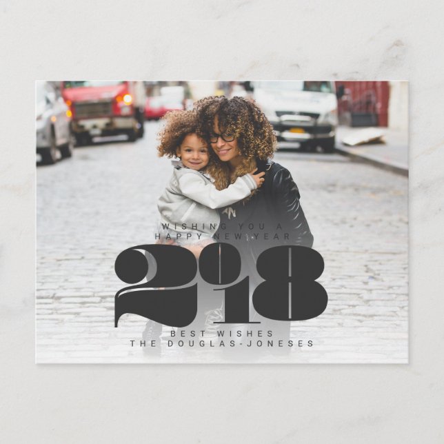 CARTES POUR FÊTES ANNUELLES NOUVELLE ANNÉE AUDACIEUSE (Devant)