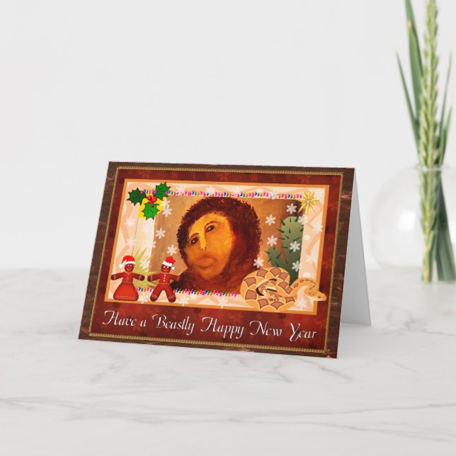 Cartes Pour Fêtes Annuelles Nouvelle année bestiale (Devant)