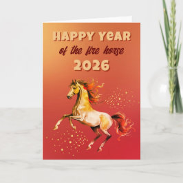 Cartes Pour Fêtes Annuelles Nouvelle année chinoise du Cheval de Feu 2026