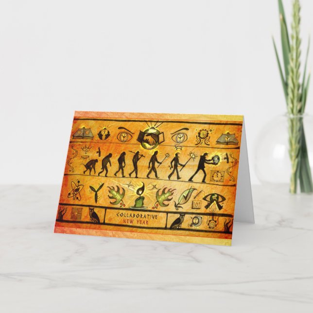 Cartes Pour Fêtes Annuelles Nouvelle année de collaboration (Devant)