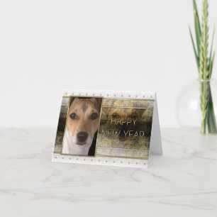 Cartes Pour Fêtes Annuelles Nouvelle année - élégance d'or - Jack Russell