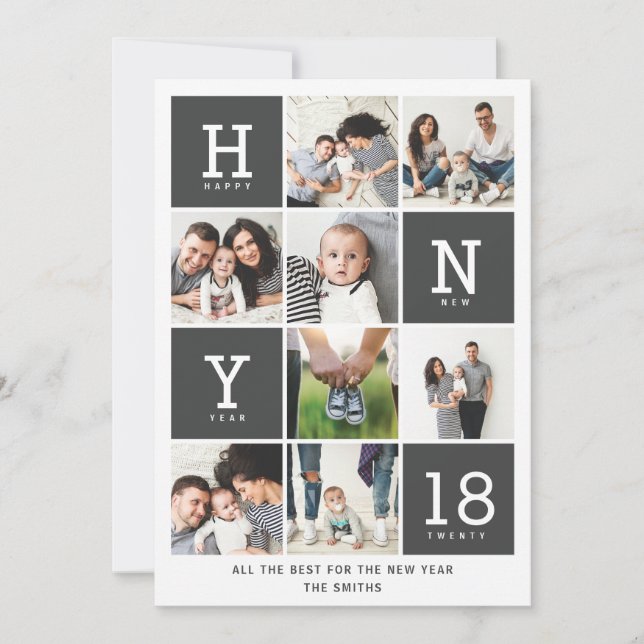CARTES POUR FÊTES ANNUELLES NOUVELLE ANNÉE GRAPHIQUE (Devant)