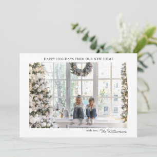 Cartes Pour Fêtes Annuelles Nouvelle maison moderne Adresse Noël Photo