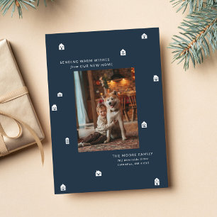 Cartes Pour Fêtes Annuelles Nouvelle maison moderne deux photo marine Noël
