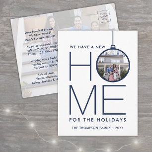 Cartes Pour Fêtes Annuelles Nouvelle maison Ornement de Noël 2 Photo Marine & 