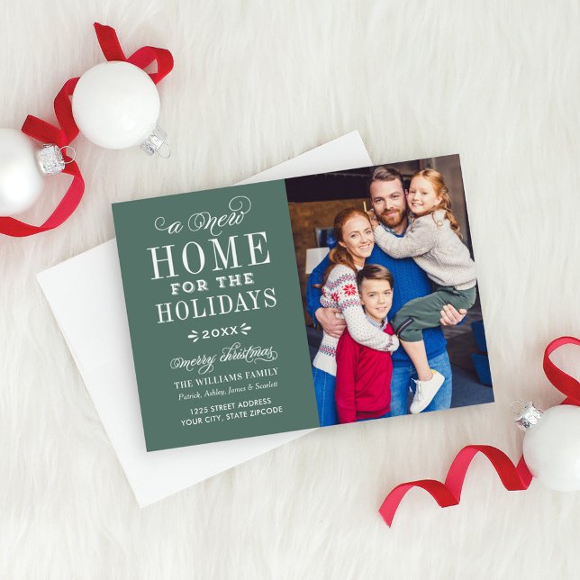 Cartes Pour Fêtes Annuelles Nouvelle maison pour les vacances Élégante photo v (Créateur téléchargé)