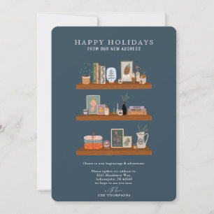 Cartes Pour Fêtes Annuelles Nouvelle maison Vacances Shelf Marine Moving Faire