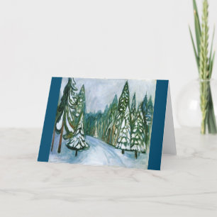 Cartes Pour Fêtes Annuelles Nouvelle neige, par Munch, Art