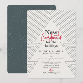 Cartes Pour Fêtes Annuelles Nouvelles Coordonnées Green Holiday Moving Faire-p