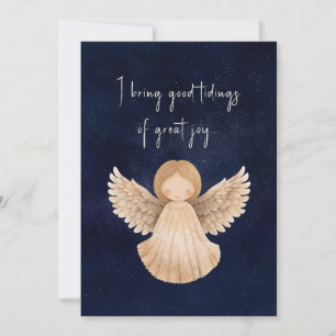 Cartes Pour Fêtes Annuelles Nouvelles de Noël de Grande Joie Aquarelle Ange