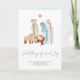 Cartes Pour Fêtes Annuelles Nouvelles Grande Joie Nativité Pliée Noël