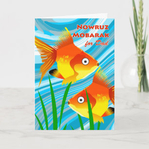 Cartes Pour Fêtes Annuelles Nowruz Mobarak, Nouvel An persan pour papa, Poisso