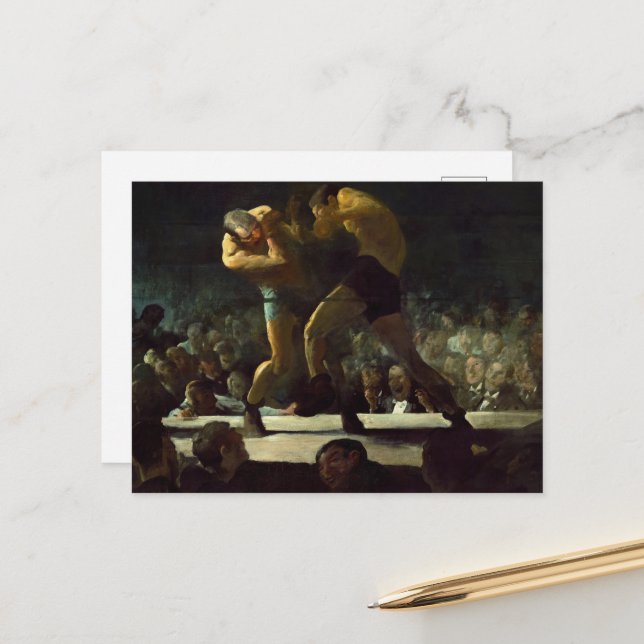 Cartes Pour Fêtes Annuelles Nuit au club par George Bellows (Devant/Arrière en situation)
