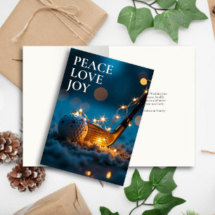 Cartes Pour Fêtes Annuelles Nuit de neige paisible Noël de golf