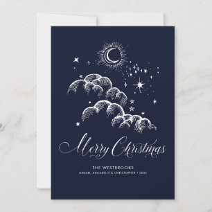 Cartes Pour Fêtes Annuelles Nuit de Noël étoilée