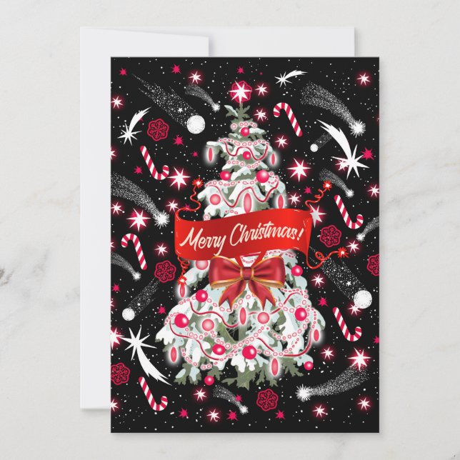 Cartes Pour Fêtes Annuelles Nuit étoilée (Devant)