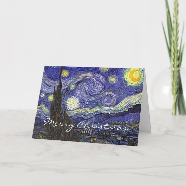 Cartes Pour Fêtes Annuelles Nuit étoilée Noël, Fêtes (Devant)