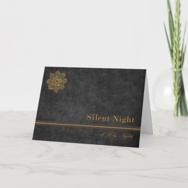 Cartes Pour Fêtes Annuelles Nuit sainte de nuit silencieuse (Devant)
