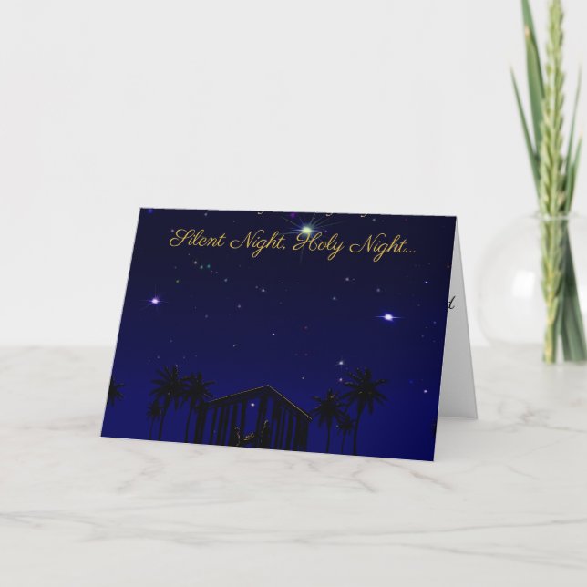 Cartes Pour Fêtes Annuelles Nuit silencieuse (Devant)