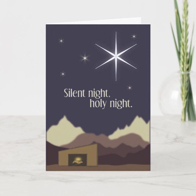 Cartes Pour Fêtes Annuelles Nuit silencieuse (Devant)