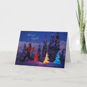 Cartes Pour Fêtes Annuelles Nuit Silencieuse - Paix Féminine De La Saison