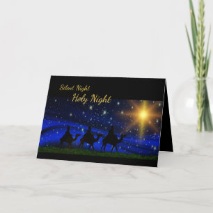 Cartes Pour Fêtes Annuelles Nuit silencieuse Saint Nuit Noël personnalisé