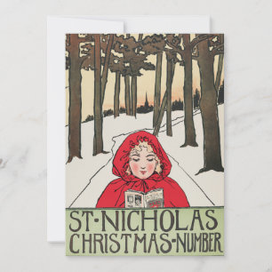Cartes Pour Fêtes Annuelles Numéro de Noël vintage Saint-Nicolas (1896)