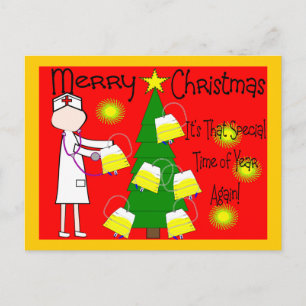 Cartes Pour Fêtes Annuelles Nurse Funny et Twisted Humour de Noël