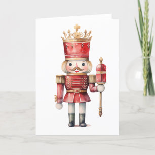 Cartes Pour Fêtes Annuelles Nutcracker King en Red BLANK