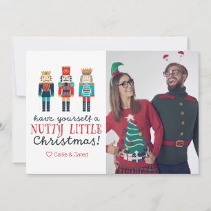 Cartes Pour Fêtes Annuelles Nutty Little Christmas Nutcracker Custom Photo Hol