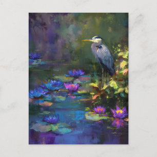 Cartes Pour Fêtes Annuelles Nymphéa enchanté de l'étang Nature Aquarelle