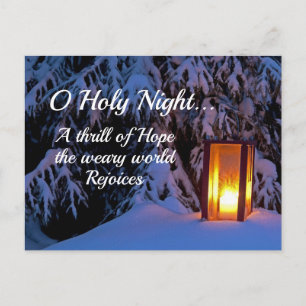 Cartes Pour Fêtes Annuelles "O Holy Night" Bien-aimée Carol de Noël
