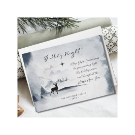 Cartes Pour Fêtes Annuelles O Nuit Sainte Bois d'hiver Majestic Cerf