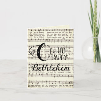 Cartes Pour Fêtes Annuelles Ô petite ville de Bethléem