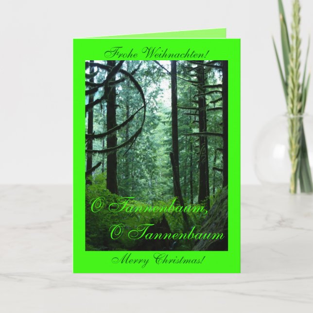 Cartes Pour Fêtes Annuelles O Tannenbaum, O Tannenbaum (Devant)