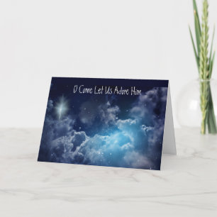 Cartes Pour Fêtes Annuelles O Venez, Adorons-Le Jésus Noël 