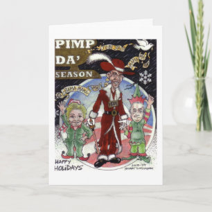 Cartes Pour Fêtes Annuelles Obama Père Noël