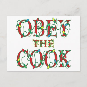 Cartes Pour Fêtes Annuelles Obey Cook dit les lumières des fêtes