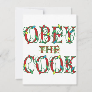 Cartes Pour Fêtes Annuelles Obey Cook dit les lumières des fêtes