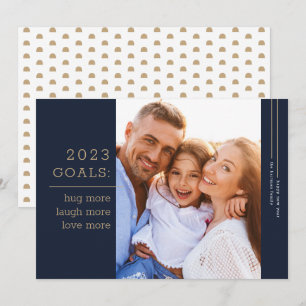 Cartes Pour Fêtes Annuelles Objectifs 2023 Design moderne photo du Nouvel An