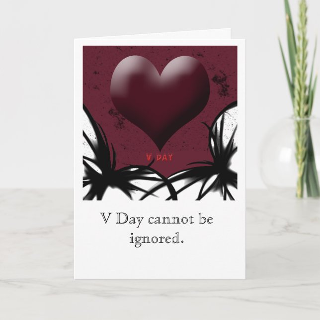 Cartes Pour Fêtes Annuelles Obscurité de jour de Valentines (Devant)