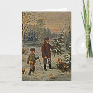 Cartes Pour Fêtes Annuelles Obtention d'un arbre de Noël