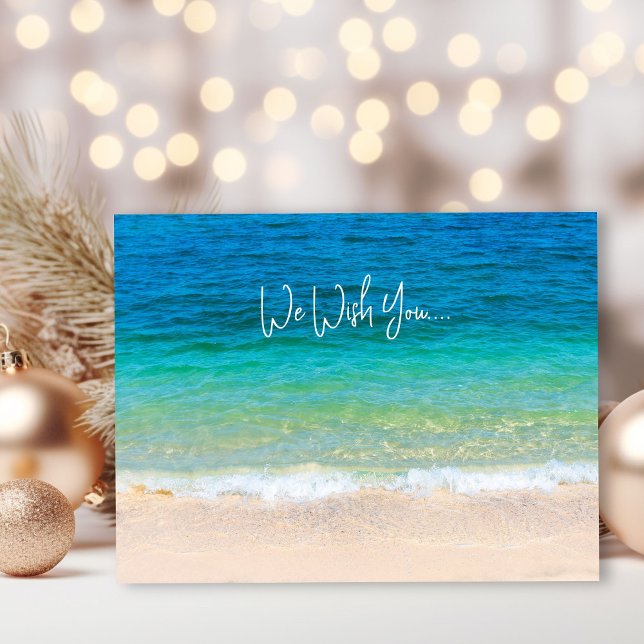Cartes Pour Fêtes Annuelles Ocean Beach Vous Souhaite Joyeux Noël (Créateur téléchargé)