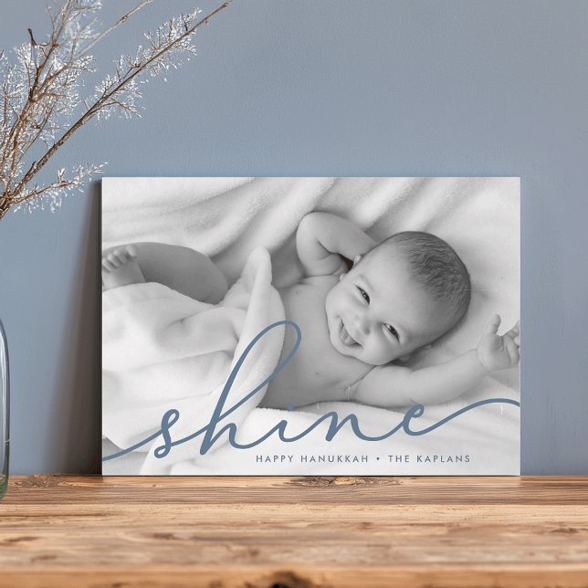 Cartes Pour Fêtes Annuelles Océan | Shine Script Hanoukka Photo (Créateur téléchargé)