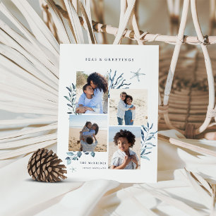 Cartes Pour Fêtes Annuelles Ocean Treasures 4 Photo Coastal Christmas