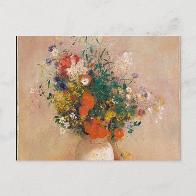 Cartes Pour Fêtes Annuelles Odilon Redon - Vase Des Fleurs (Devant)