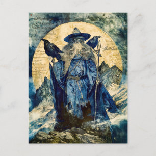 Cartes Pour Fêtes Annuelles Odin l'un des yeux avec ses deux ravens
