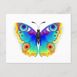 Cartes Pour Fêtes Annuelles Oeil de paon arc-en-ciel